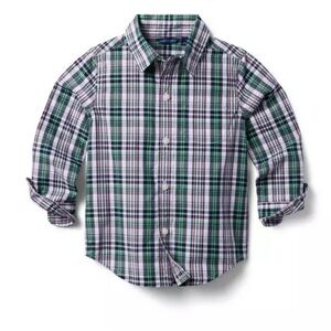 NWT Janie and Jack Plaid Poplin Shirt Size 8